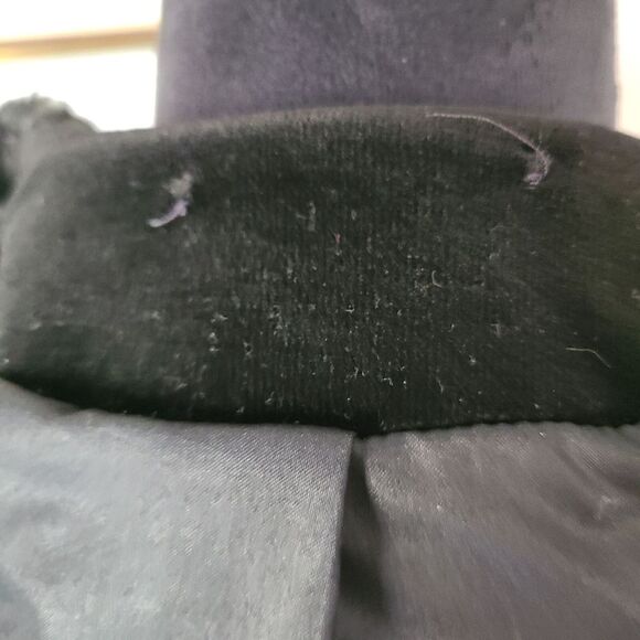 VTG Retro Jacket Womens 14 Black Faux Fur Crop Curly Lamb Coat Mobwife Downtown - Picture 5 of 10